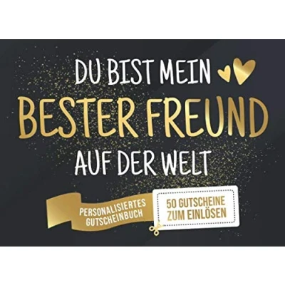 Abbildung von Du Bist Mein Bester Freund Auf Der Welt Personalisiertes Gutscheinbuch 50 Gutscheine: Gutscheinheft zum selber Ausfüllen und Verschenken 25 ... Geburtstag oder als Geschenk zu Weihnachten