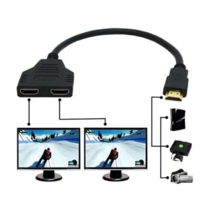 Abbildung von chenyang HDMI 1 auf 2 Splitter Switch Erweiterungsadapterkabel für PC HDTV Laptop 1080P