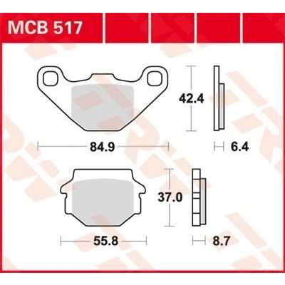 Abbildung von TRW Organic Allround MCB517 Bremsbelagsatz