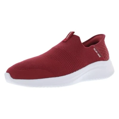 Abbildung von Skechers Herren Ultra Flex 3.0 Smooth Step Sneaker, Burgunderroter Strickbesatz, 39 EU