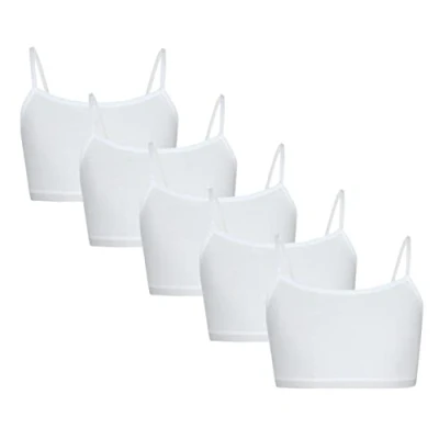 Abbildung von TupTam Mädchen Bustier mit Spaghettiträger 5er Pack, Farbe: Schwarz, Größe: 158 164