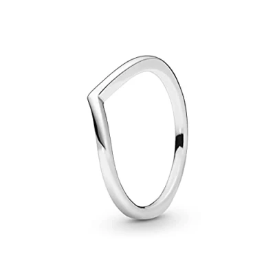 Abbildung von PANDORA Polished Wishbone Ring Sterling Silber Größe 52