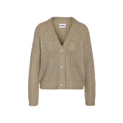 Abbildung von Noisy May Nmcharlie Vneck Strickjacke, Damen, Größe: XS, Aluminum
