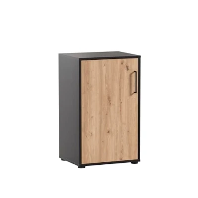 Abbildung von Schildmeyer Aktenschrank Aino 155719, Artisan Eiche Dekor/schwarz matt, 51 x 41 83,6 cm