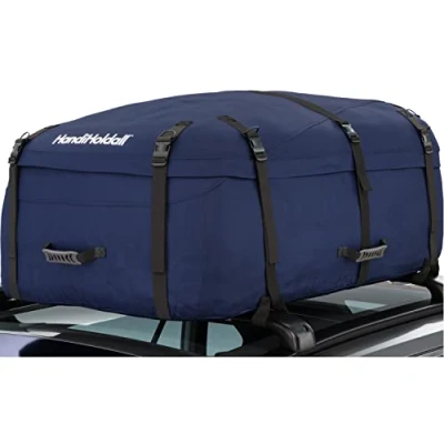 Abbildung von HandiWorld HandiHoldall Groß 330 Liter Weiche Dachbox Faltbare Wetterfeste Dachtasche mit Festem Boden Marineblau