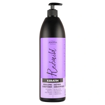 Abbildung von Joanna Professional Keratin Conditioner für brüchiges Haar innovativer Komplex mit Wirkstoffen aktiven Haarwuchs professionelles Produkt gegen Haarausfall &amp; Haarbruch 1000 g