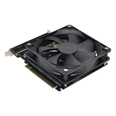 Abbildung von Cablecc 4X NVME M.2 AHCI zu PCI E Express 3.0 Gen3 X16 Raid Karte mit Lüfter VROC Raid0 Hyper Adapter