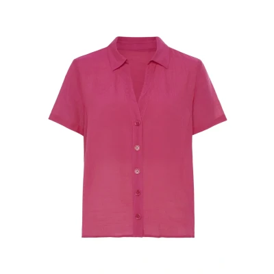 Abbildung von Vivance Kurzarm Hemdbluse, Damen, Größe: 44, Pink