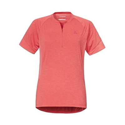 Abbildung von Schöffel Damen Shirt Auvergne L, geruchshemmendes Radtrikot, schnell trocknendes Funktionsshirt mit Taschen, georgia peach, 34