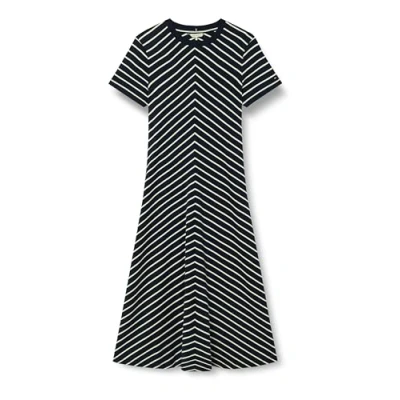 Abbildung von Tommy Hilfiger Modern MIDI Dress Jerseykleid, Damen, Größe: XS, Breton dark night navy