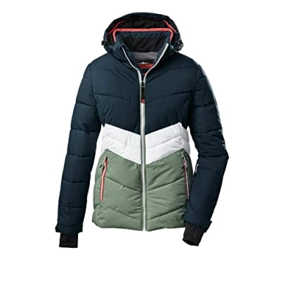 Abbildung von Killtec Damen Ksw 1 Wmn Ski Qltd Jckt Winterjacke Jacke in Daunenoptik mit abzippbarer Kapuze und Schneefang, dunkel türkis, 36 EU