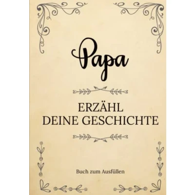 Abbildung von Papa erzähl deine Geschichte Buch zum Ausfüllen: aus deinem Leben Ein Erinnerungsbuch Ausfüllen und Weitergeben an Ihre Kinder ... Großvatertag, Geburtstag oder zu Weihnachte