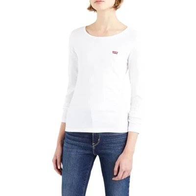 Abbildung von Levi&#039;s TEE 2 PACK Langarmshirt, Damen, Größe: XS, White/white