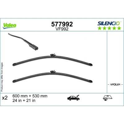 Abbildung von Scheibenwischer Valeo 577992 vorne Flachbalkenwischblatt MERCEDES BENZ: GLB