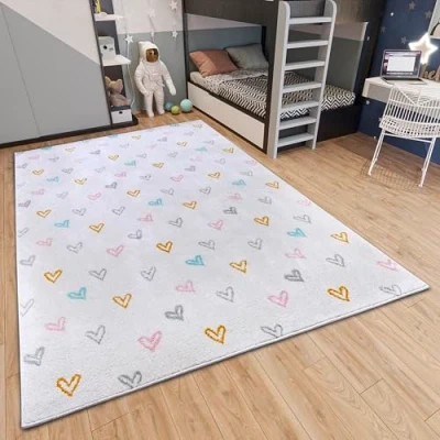 Abbildung von HANSE Home Kinderteppich »Adventures Hearts«, rechteckig, 7 mm Höhe, Spielteppich, fest, Kinderzimmer, Kurzflor, Spielunterlage