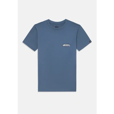 Abbildung von Quiksilver EVO Border Lines Youth Unisex Tshirt print für Kinder, Größe: 128, China blue