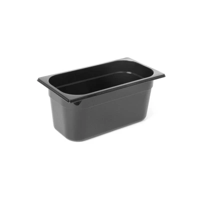 Abbildung von HENDI GN Behälter 1/3 schwarz 65 mm Füllmenge: 2,5 l Polycarbonat Kunststoff 40 bis +110 C, Gastronormbehälter