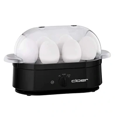 Abbildung von Cloer 6080 Eierkocher mit akustischer Fertigmeldung, 350 W, Schwarz