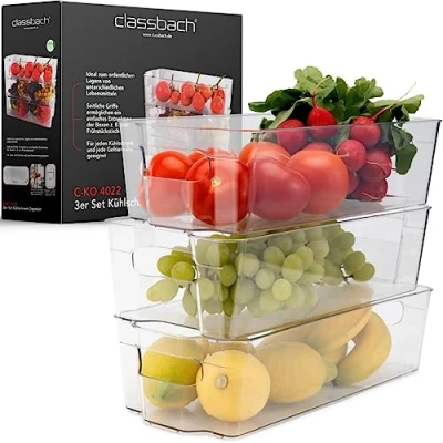 Abbildung von Classbach 3er Set Kühlschrank Organizer C KO 4022, 33,5x9x15 cm, 4000 ml