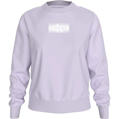 Abbildung von Calvin Klein Jeans Outlined Regular Sweatshirt, Damen, Größe: Small, Pastel lilac