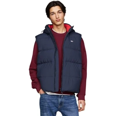 Abbildung von Tommy Jeans Essential Weste, Herren, Größe: Small, Dark night navy