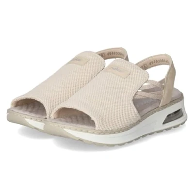 Abbildung von Rieker Plateausandale »vegan«, Sommerschuh, Sandalette, Keilabsatz, mit genoppter Innensohle