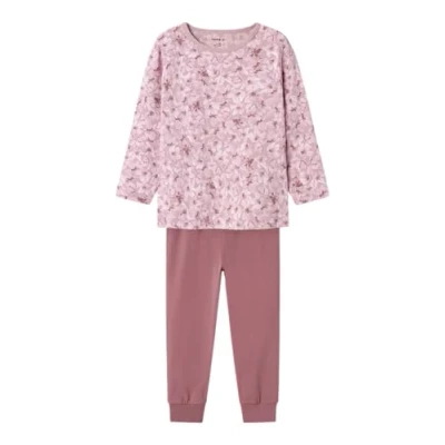 Abbildung von Name it Nmfnightset Flower Nachtwäsche Set für Kinder, Größe: 98/104, Mauve shadows