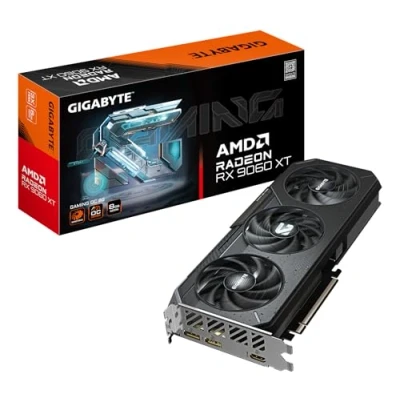 Abbildung von Gigabyte Radeon RX 9060 XT Gaming OC 8G Grafikkarte 8GB GDDR6, 128bit, PCI E 5.0, 3320 MHz Kerntakt, 2 x DisplayPort, 1 HDMI, GV R9060XTGAMING 8GD