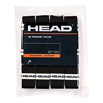 Abbildung von HEAD Unisex Adult 12 Prime Tour Tennis Griffband, Schwarz, One Size