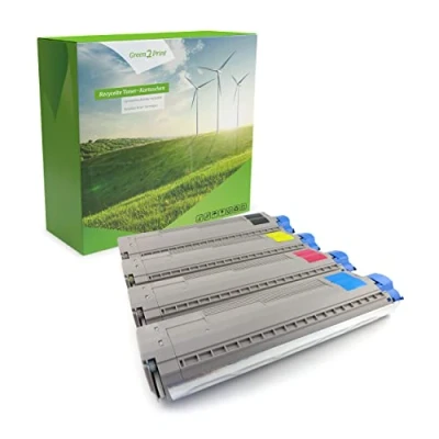 Abbildung von Green2Print Toner Set, 4 Kartuschen 4X 10000 Seiten passend für Oki C834, C844