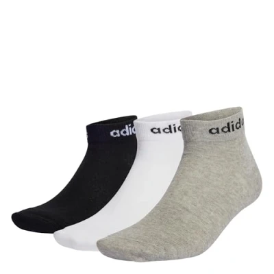 Abbildung von adidas, Think Linear Set Di 3, Socken, Mittel Graue/Weiß/Schwarz, Xs, Unisex Adult