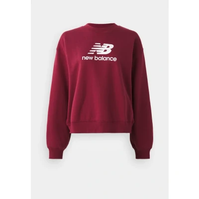 Abbildung von New Balance Sport Essentials LOGO CREW Sweatshirt, Damen, Größe: XXL, Red