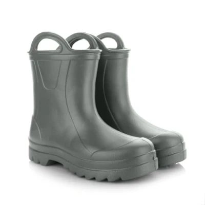 Abbildung von LEMIGO Kinder Gummistiefel Sehr Leichte Regenstiefel aus EVA Schaum mit Griff für Jungen und Mädchen 735 Doggy/Grün, 24