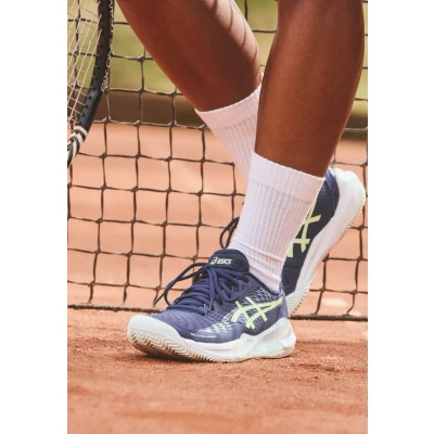 Abbildung von Asics GEL Challenger 14 CLAY Tennisschuh für Sandplätze, Damen, Größe: 37.5, Blue expanse/illuminate yellow Schuhe