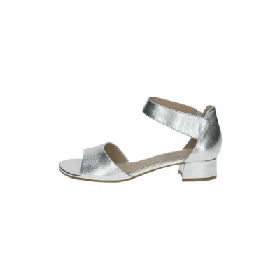 Abbildung von CAPRICE Damen Sandalen mit Absatz aus Leder Riemchen, Silber (Silver Metal.), 38 EU
