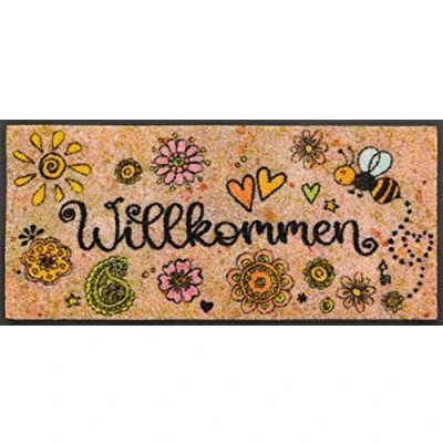 Abbildung von wash+dry Fußmatte, Bring Glück herein 35x75cm, innen und außen, waschbar