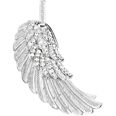 Abbildung von Engelsrufer Flügel Anhänger für Damen 925er Sterlingsilber mit weißen Kristallen 45 mm
