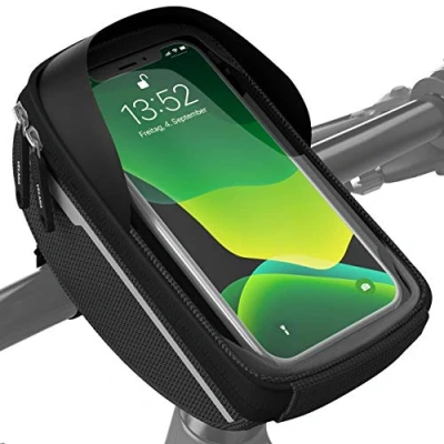 Abbildung von VELMIA Fahrrad Lenkertasche Wasserdicht Handyhalterung ideal zur Navigation Fahrradtasche Lenker, Handytasche, Fahrradzubehör