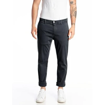 Abbildung von Replay Herren M9627 Zeumar Hyperchino Color Xlite Hose, Blue 010 1, 33W / 30L EU