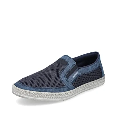 Abbildung von Rieker Slipper, Herren, Größe: 46, Blau Schuhe