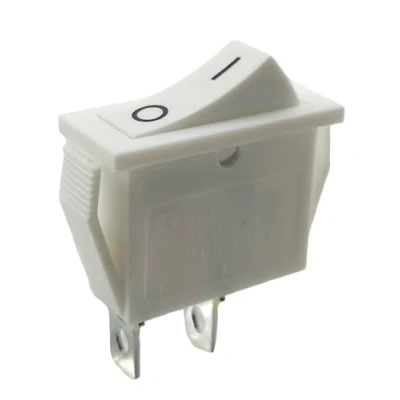 Abbildung von Einbau Wippschalter (2pin), 15A 250VAC, Rahmenmaße 30,5x13,5mm, Weiß