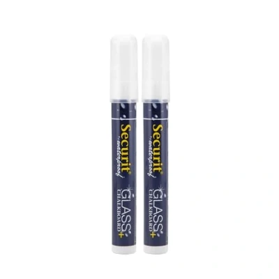 Abbildung von SECURIT wasserfeste Flüssigkreide Marker, weiß, Plastik, 14.2 x 3.5 2 cm