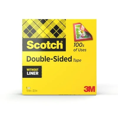 Abbildung von Scotch Doppelseitiges Klebeband, Transparent 1 Rolle, 19 mm x 33 m Klares Stark klebend für Scrapbooking, Basteln und Projekte, Fotoverträglich