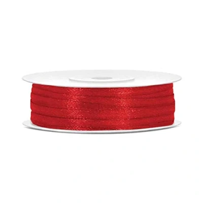 Abbildung von Satinband Breite: 3 mm Länge: 50 m (rot)