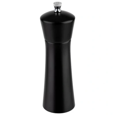 Abbildung von APS 40579 Salzmühle, Gewürzmühle aus Akazienholz, Mahlwerk Edelstahl, Ø 5 cm, Höhe 17 schwarz