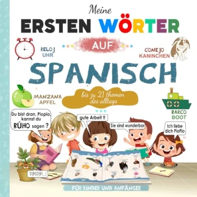 Abbildung von Meine ersten Wörter auf Spanisch: Spanisch Deutsch Lernbuch für Kinder und Anfänger Zweisprachiges Bildwörterbuch mit großen wunderschön ... Fotos Alltagsthemen alles in Farbe.