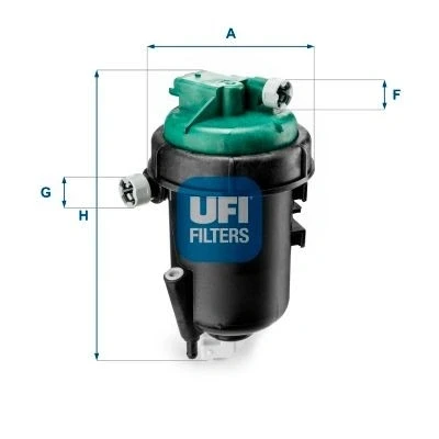 Abbildung von UFI 55.145.00 Kraftstofffilter Filtereinsatz 10