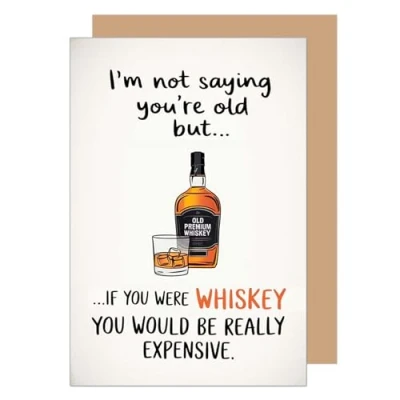 Abbildung von Edition Seidel Premium Geburtstagskarte mit Umschlag. Glückwunschkarte Grußkarte Karte Spruch Geburtstag Happy Birthday Mann Frau Whiskey lustig (G3669 SW024)