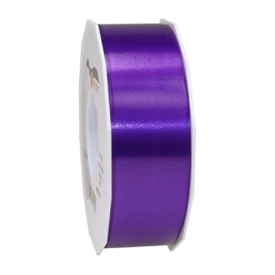 Abbildung von C.E. PATTBERG Geschenkband violett, 91 Meter Ringelband 40 mm zum Basteln, Dekorieren &amp; Verpacken von Geschenken zu jedem Anlass