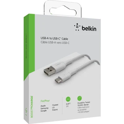 Abbildung von Belkin Boost Charge USB C Geflochtenes Kabel 2 Meter Weiẞ